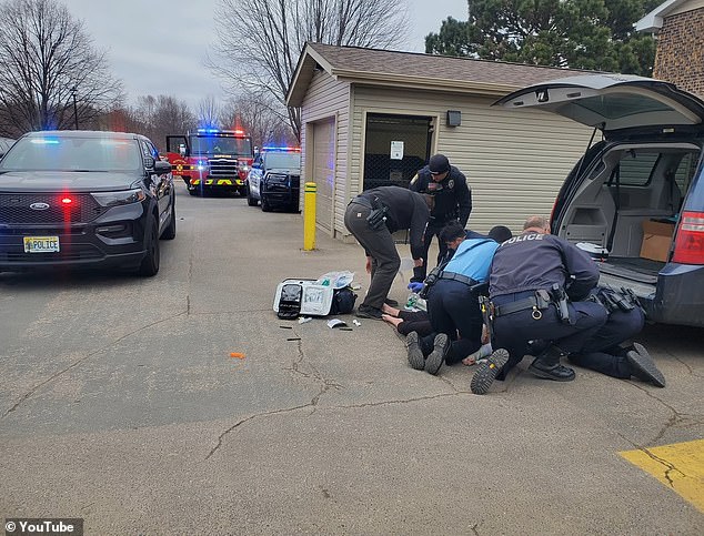 Paramedics only arrived after a family friend who was called to the house saw her turning blue, grabbed her, took her to the parking lot and called 911.