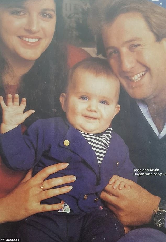 Jake as a child with his mother Marie and father Todd around 1990. Tragedy struck the family when Marie was diagnosed with multiple sclerosis and died from the disease in 2006.