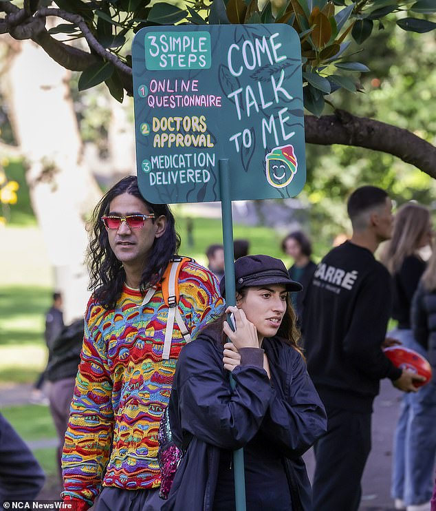 Around 250 people attended the annual pro-cannabis event in Melbourne