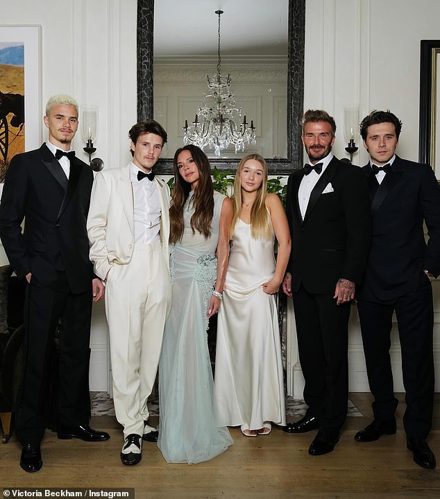 Victoria has chosen one of her favorite places in London to celebrate her 50th birthday (the Beckham family pictured at their London home)