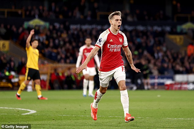 Leandro Trossard's goal helped fuel Arsenal's 2-0 victory over Wolves on Saturday.