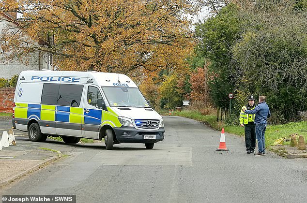 The photo shows the police cordon established after the fatal stabbing on November 30, 2022.