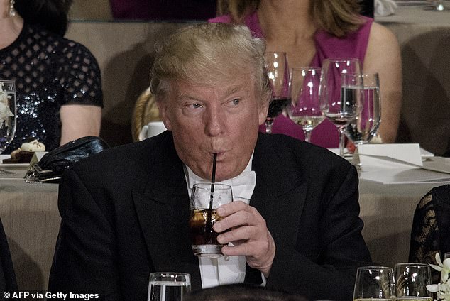Dr. Chris Winter, a Virginia neurologist, told DailyMail.com that Trump may have struggled due to a lack of caffeine, because he didn't have access to his beloved Diet Cokes.