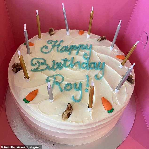 Kate also posted a photo of a carrot and walnut birthday cake that said 