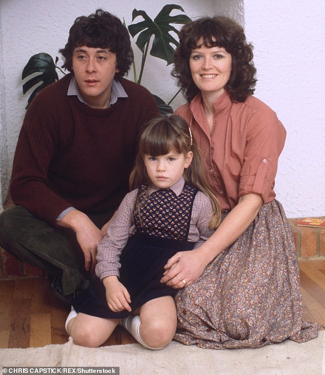 It comes after Kate admitted she was preparing for her first year 'without a father figure' on the anniversary of her father Richard's death last month (pictured by LR in 1978 Richard, Kate, Judy).