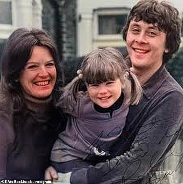 Richard, infamous for his role as Lennie Godber in the BBC comedy Porridge, died in 1979 aged just 31, when Kate was six (pictured LR Judy, Kate, Richard)