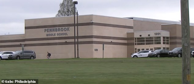The incident took place at Pennbrook Middle School on Wednesday, when the 13-year-old girl blindsided her 12-year-old victim in the school cafeteria by using the cup, hitting her in the head and creating an open wound.