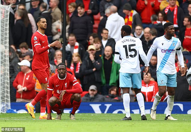 Liverpool's title chances suffered a blow when Palace came to Anfield and won 1-0