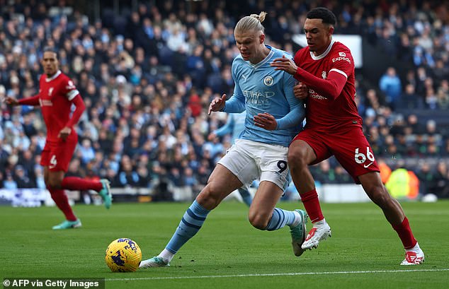 Alexander-Arnold (right) praised City's mentality when it comes to title races