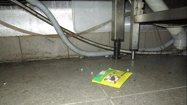 A Brisbane City Council officer found rodent droppings and rodenticide (pictured) at the restaurant after Queensland Health received a complaint about rats.