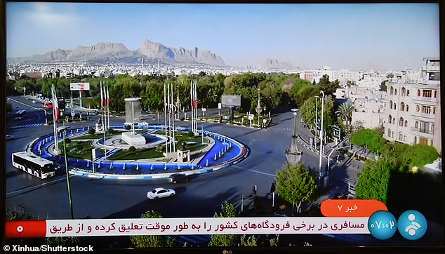 Live footage broadcast on Iranian state television from the urban area of ​​Isfahan, Iran, as drones reportedly attacked the city on Friday.