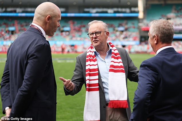 Premier Anthony Albanese, a Swans fan, was present at the SCG