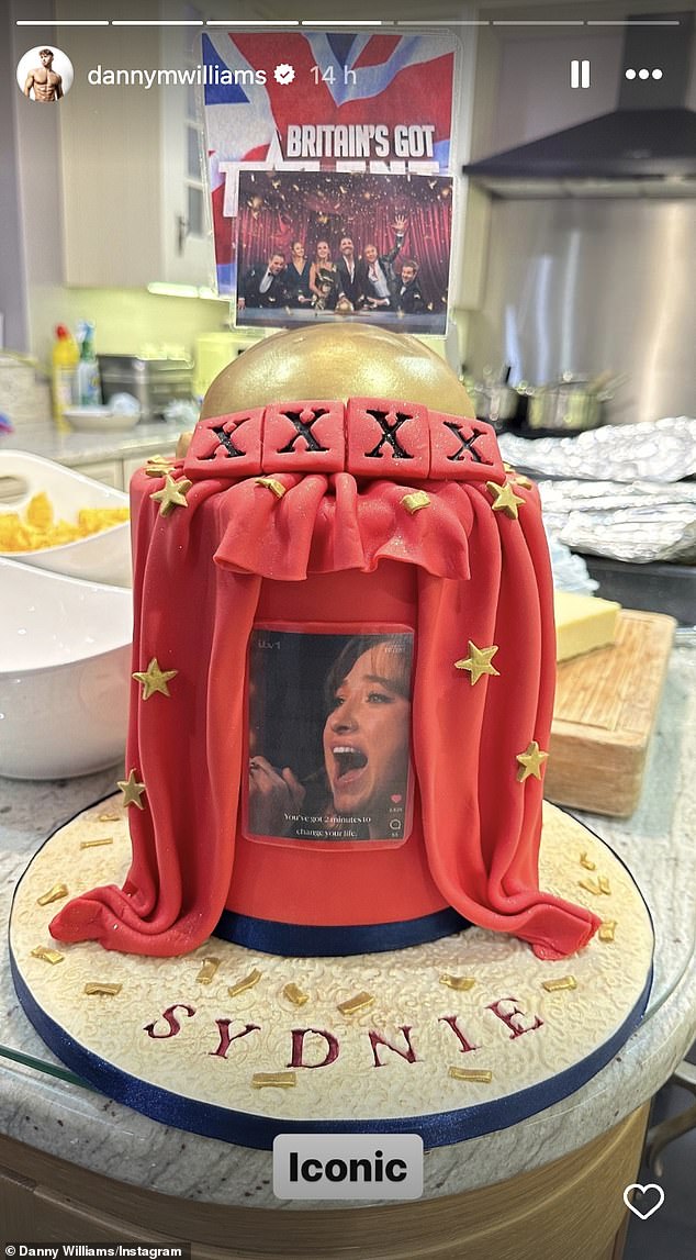 There was even a custom BGT cake, made to look like the stage, complete with red fondant curtains, the four X's and a giant golden bell.