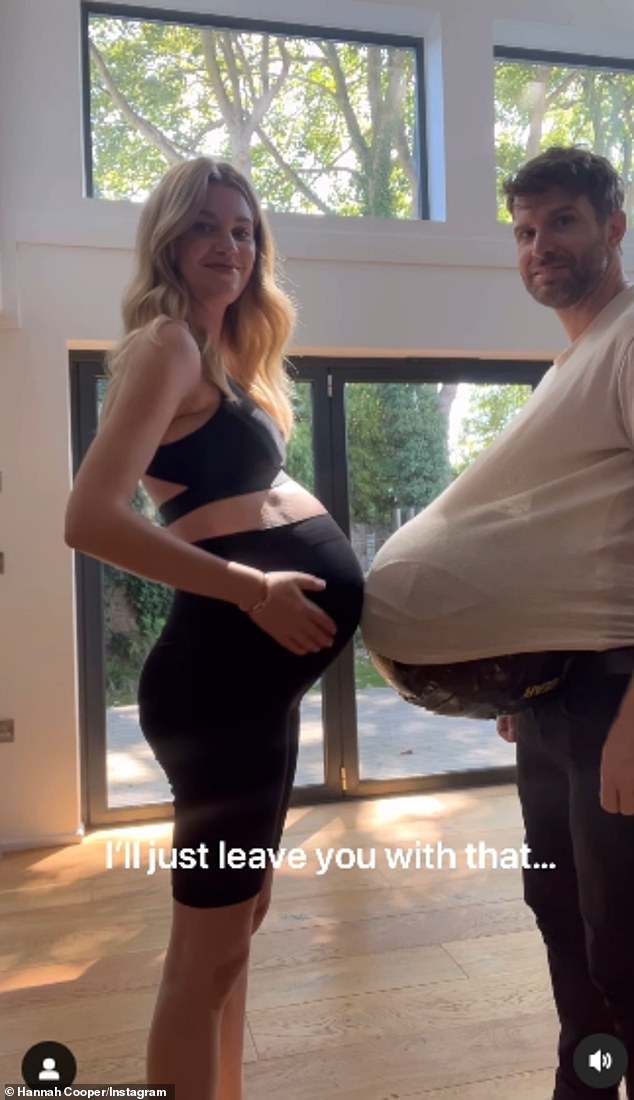 The comedian, 38, is taking part in the UK's second biggest annual race and his wife, who gave birth to their son last September, compared the sprint to being pregnant.