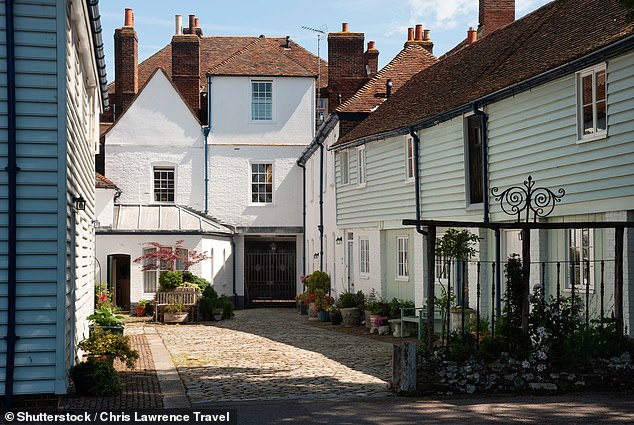 Pretty Faversham, above, is just an hour and nine minutes from London Victoria