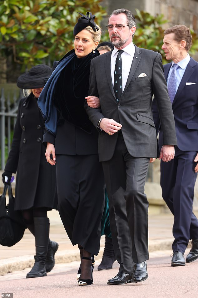 Princess Tatiana and her husband appeared together in public just a few weeks ago for King Constantine's funeral.