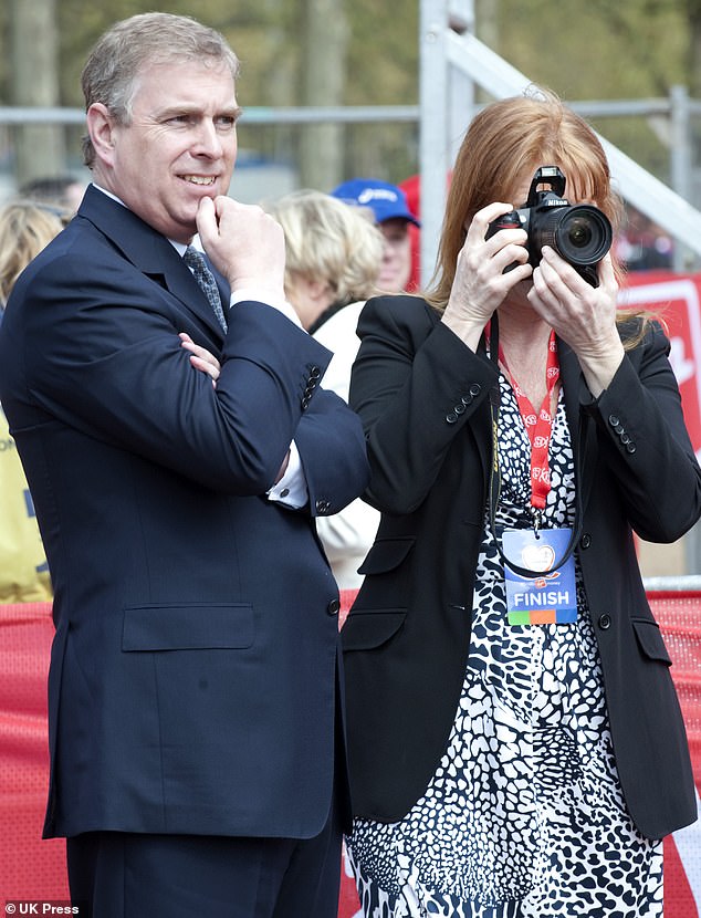 His parents, Prince Andrew and Sarah Ferguson, watched from the sidelines.