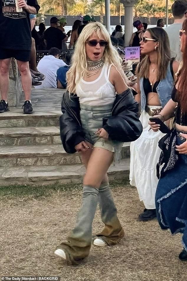 After performing with Lana Del Rey, 38, on Friday night, the I Luv It singer, 26, took some time to enjoy the festival as a fan.