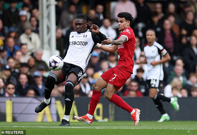 Calvin Bassey was in command at the heart of Fulham's defense in the first half but struggled in the second half.