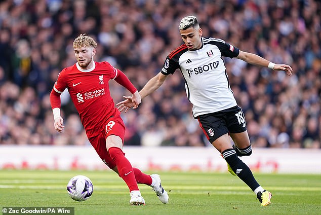 Andreas Pereira caused problems for Liverpool with set pieces throughout the day