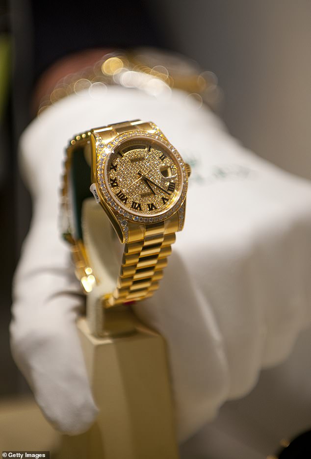 More than 6,000 luxury watches were stolen in London in 2022, with rare Rolexes like this diamond-encrusted example being the main targets.