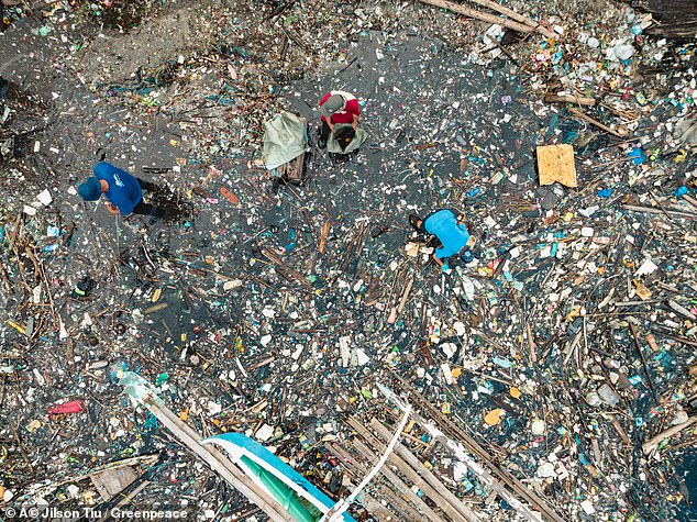 Garbage in a river in Manila, Philippines. Expanded polystyrene has taken over our world (file image)