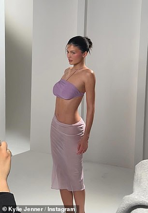 Jenner also uploaded behind-the-scenes snaps from the new product photo shoot.