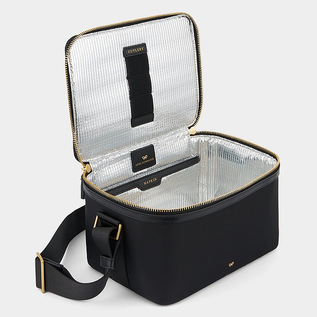 This lunch box has an insulated lining to keep food cold all day.