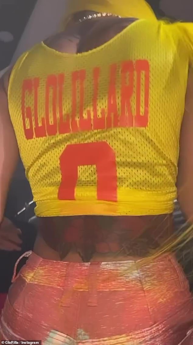 On Saturday night, GloRilla took to Instagram Stories with a clip of her sporting a t-shirt with the name 'GloLillard' on the back and Damian's number '0' underneath.