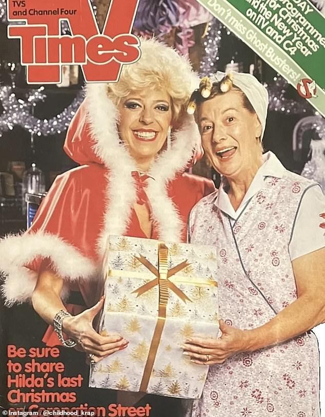 Another staple of the festive season was the TV Times Christmas special and this iconic image of Coronation Street veteran Hilda Ogden, who left the street shortly afterwards, makes it a collector's item in its own right.