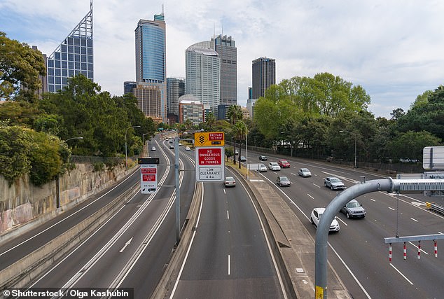 Cyclists are not allowed to cycle on motorways (pictures) or tunnels in New South Wales and will face fines for committing the offence.