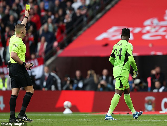 Onana had been cautioned in the match but received a second yellow card in the penalty shootout.