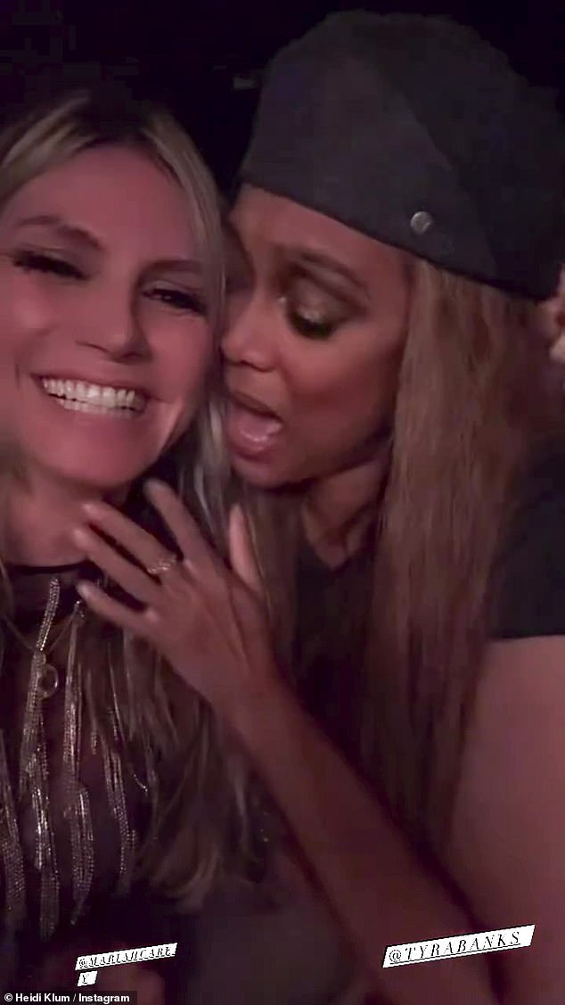 Banks got down to business with her friend at Mariah Carey's residency show on Friday
