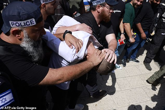 A man was detained by Israeli police at the scene of the accident.
