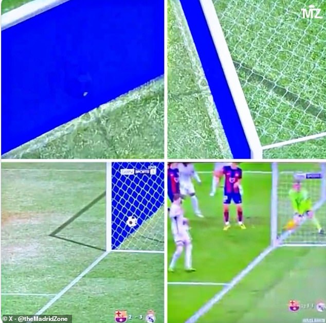 As seen in the image above left, a slide of the ball did not cross the line according to beIN Sports