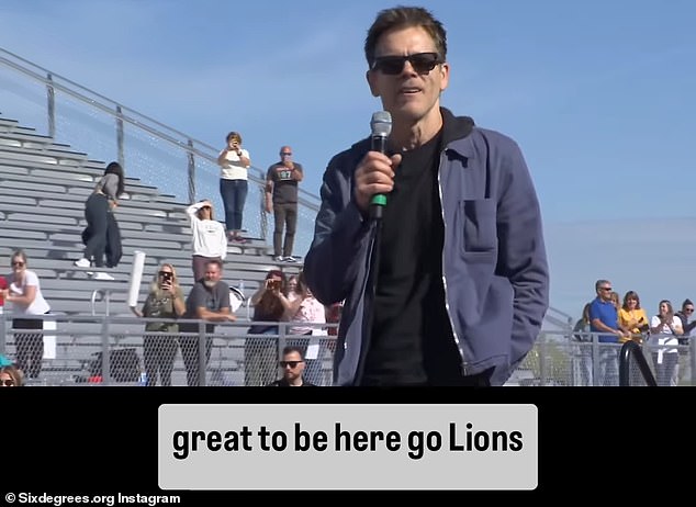 'Wow, look at this place, look at these people.  It's great to be here.  Let's go Lions!'  Bacon began, referring to Payson High School's mascot, the Lions.