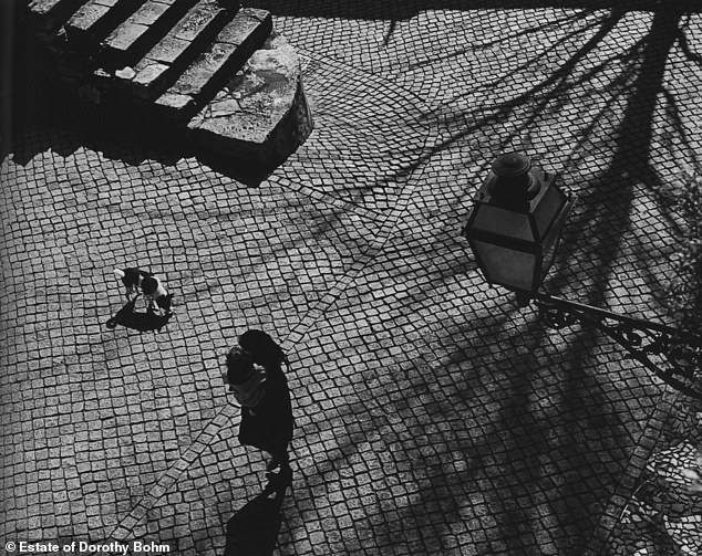 The scene near the Castelo de S. Jorge in Lisbon, 1963