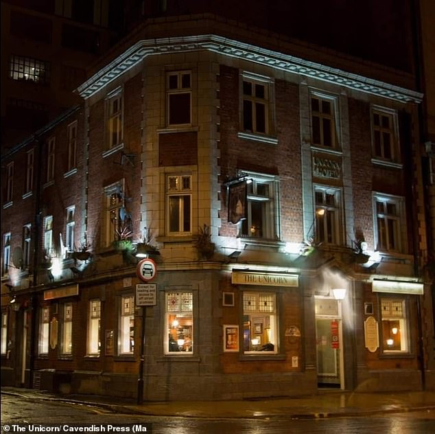 The incident happened at the Unicorn pub (pictured) in Manchester city center on September 9 last year.