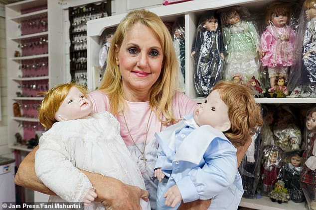 Lynn shared that her passion for porcelain dolls was inspired by a friend of her children, Michael Tolmay, who gave her a doll named Rose 20 years ago.  When Michael died in an accident at the age of 21, she was inspired to build his collection.