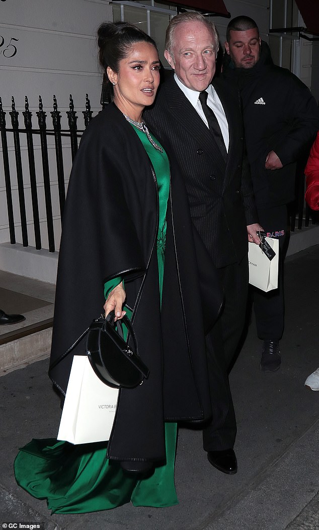 Actress Salma Hayek was also there with her husband, fashion mogul Francois-Henri Pinault.