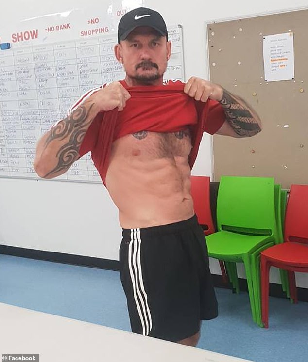 Benjamin Glenn Hoffmann (pictured), 50, shot four people in a drug-fueled shooting in Darwin in 2019 (killing three) and is now serving three life sentences.
