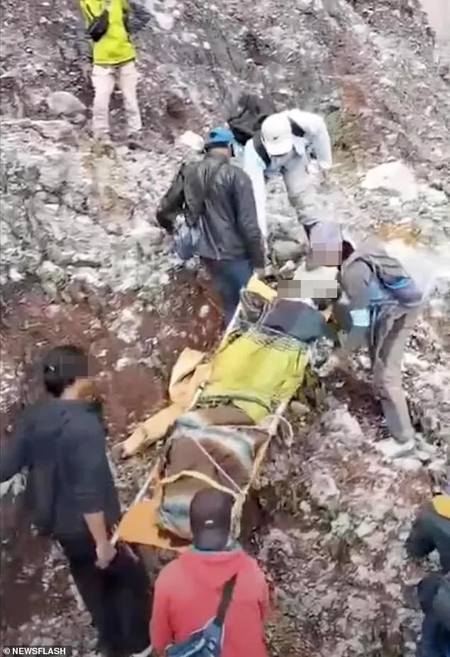 Local media said he fell 80 meters into the mouth of the volcano and it took rescuers more than two hours to recover his body.