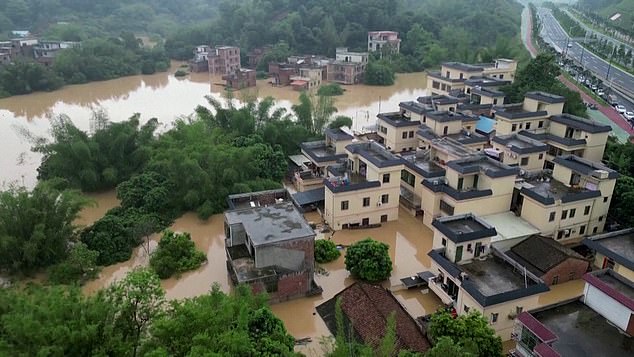 More than 110,000 people have been relocated in Guangdong as rains destroyed their homes.