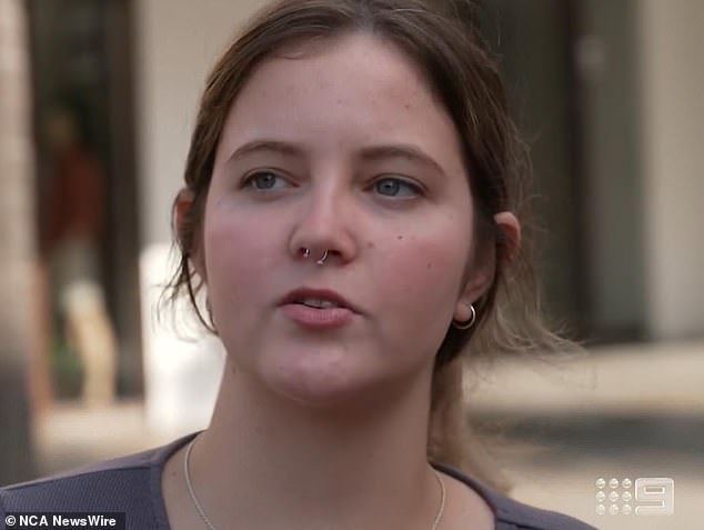 Matilda, 18, first tried the bags in high school.  Image: A Current Affair