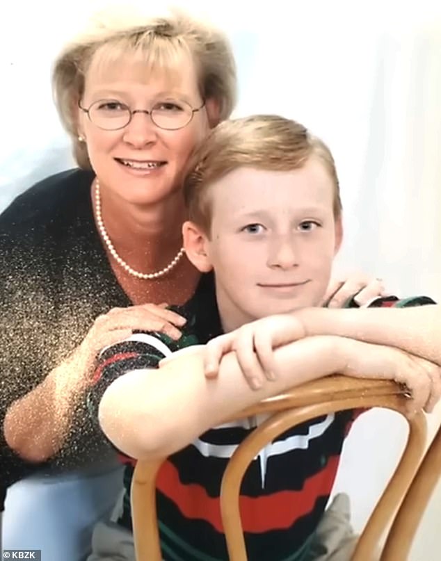 Donna with her son Christopher as a child