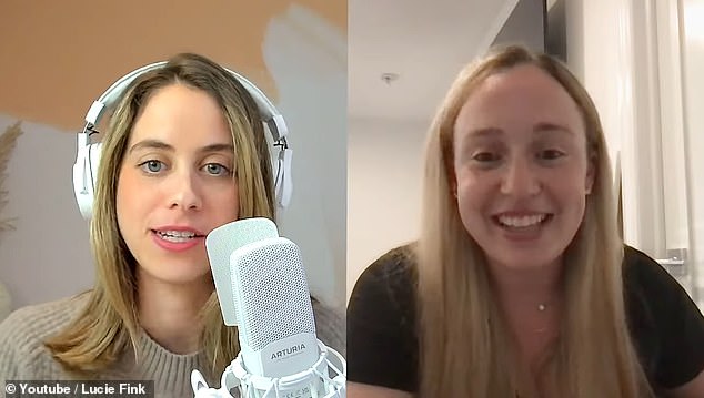 Chelsea (right), who did not reveal her last name, got candid with listeners while speaking on The Real Stuff podcast alongside host Lucie Fink (left).