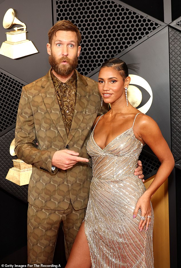 DJ Calvin Harris, pictured here with his wife Vick Hope, advises eating egg yolks in the air, although it's unclear if that has any scientific basis.