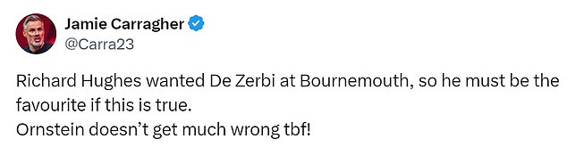 1713807742 679 Jamie Carragher believes Roberto De Zerbi is the new favourite