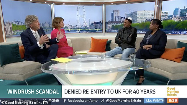 Richard, who had his British passport mistakenly withdrawn by the Home Office in 1983 in a decision that left him out of the country for decades, joined Susanna Reid and Richard Madley on Good Morning Britain after finally returning to London.