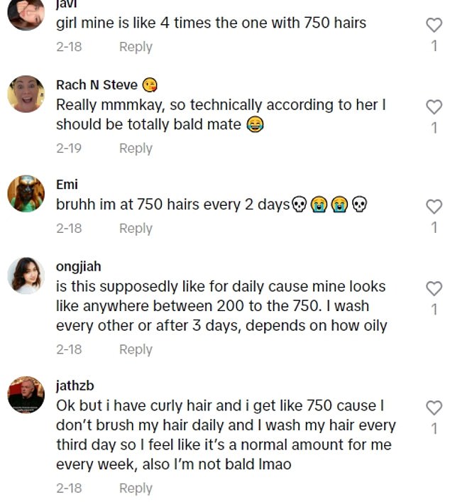 In the comments section of Zubritsky's video, many users admitted that they struggled with hair loss, proving that it is not an uncommon problem.